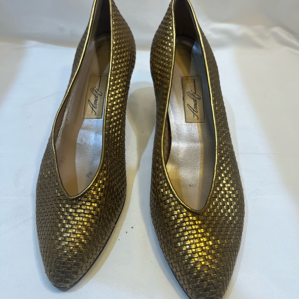 Gold Woven Heels